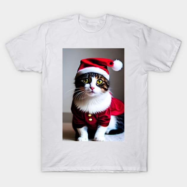 Christmas Cat (Christmas Animals) T-Shirt by robsteadman